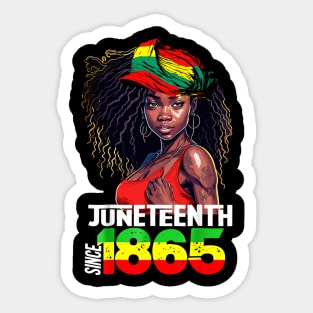 1865 Juneteenth Celebrate African American Freedom Day Women Sticker